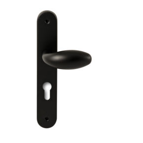 Hardbrass Knopkruk Golf Zwart op ovaal langschild profielcilinder 72mm