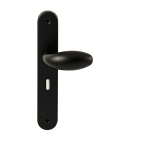 Hardbrass Knopkruk Golf Zwart op ovaal langschild sleutel 56mm