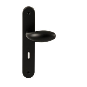 Hardbrass Knopkruk Golf Zwart op ovaal langschild sleutel 72mm
