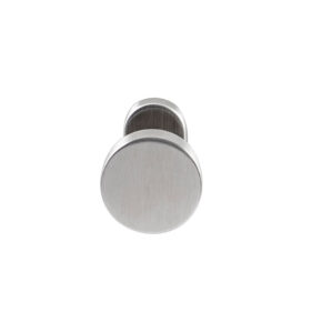 Hardbrass Knopkruk Piano RVS op ovaal rozet