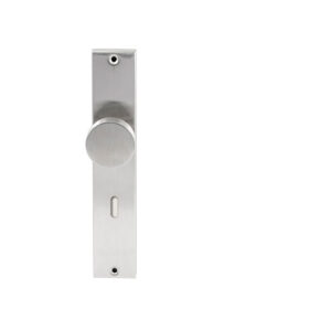 Hardbrass Knopkruk Piano RVS op rechthoekig langschild sleutel 72mm