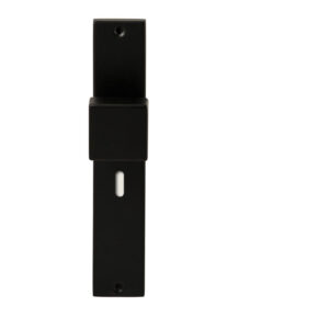 Hardbrass Knopkruk Quadro Zwart op rechthoekig langschild sleutel 56mm