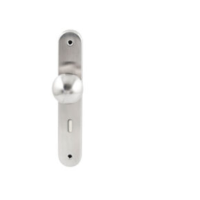 Hardbrass Knopkruk Sfera RVS op ovaal langschild sleutel 72mm