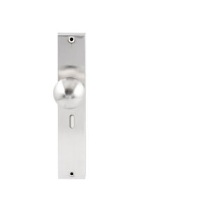 Hardbrass Knopkruk Sfera RVS op rechthoekig langschild sleutel 56mm