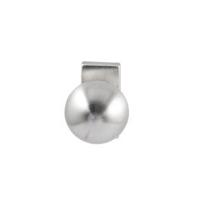 Hardbrass Knopkruk Sfera RVS op rechthoekig rozet