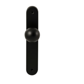 Hardbrass Knopkruk Sfera Zwart op ovaal langschild blind
