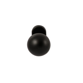 Hardbrass Knopkruk Sfera Zwart op ovaal rozet