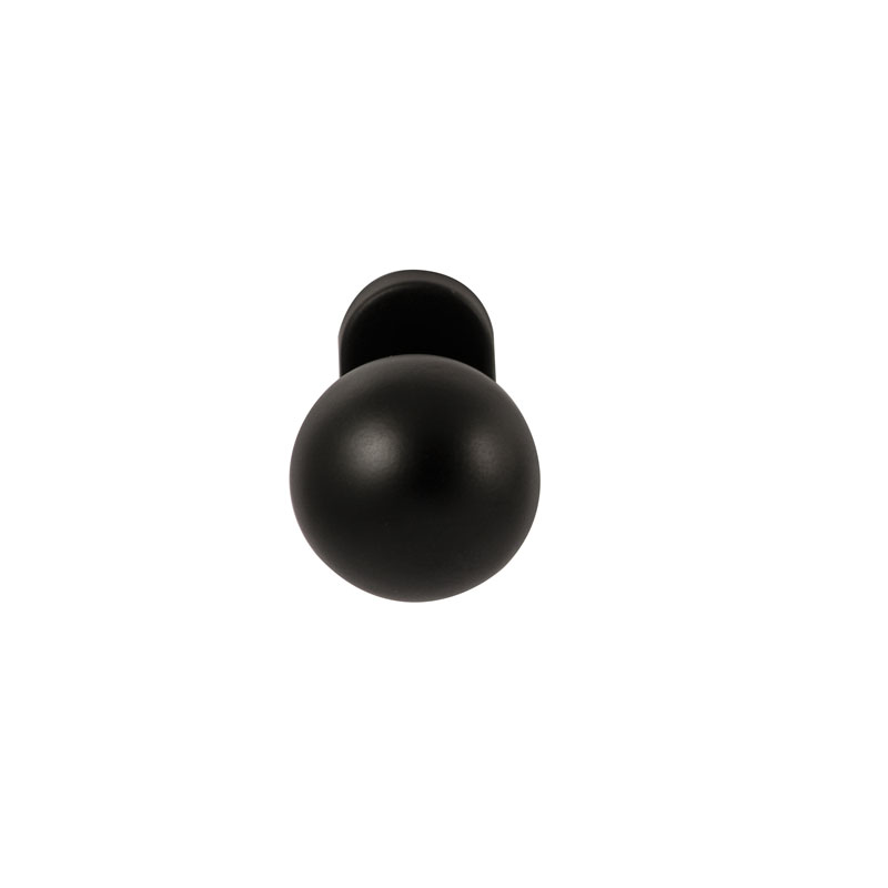 Hardbrass Knopkruk Sfera Zwart op ovaal rozet