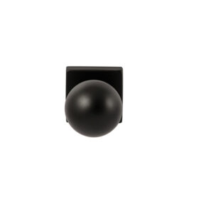 Hardbrass Knopkruk Sfera Zwart op vierkant rozet