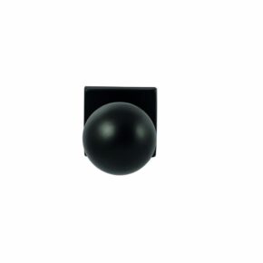 Hardbrass Knopkruk Sfera Zwart op vierkant rozet 4mm dun