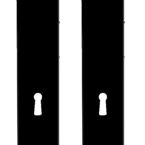 AMI Kortschild kastslot 180x41 zonder krukgat - alu/zwart