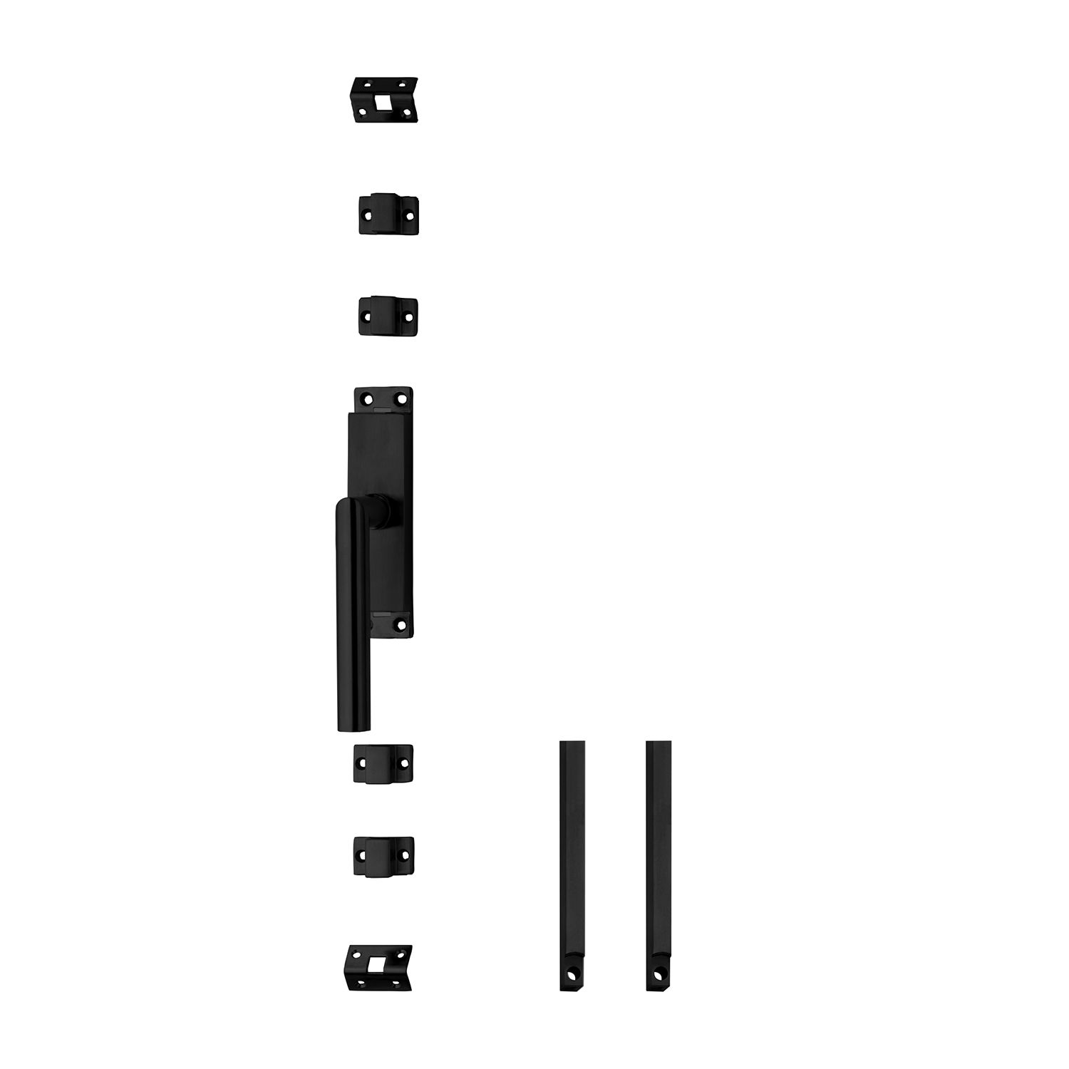 Intersteel Krukespagnolet links hoek 90° incl. stangenset - mat zwart