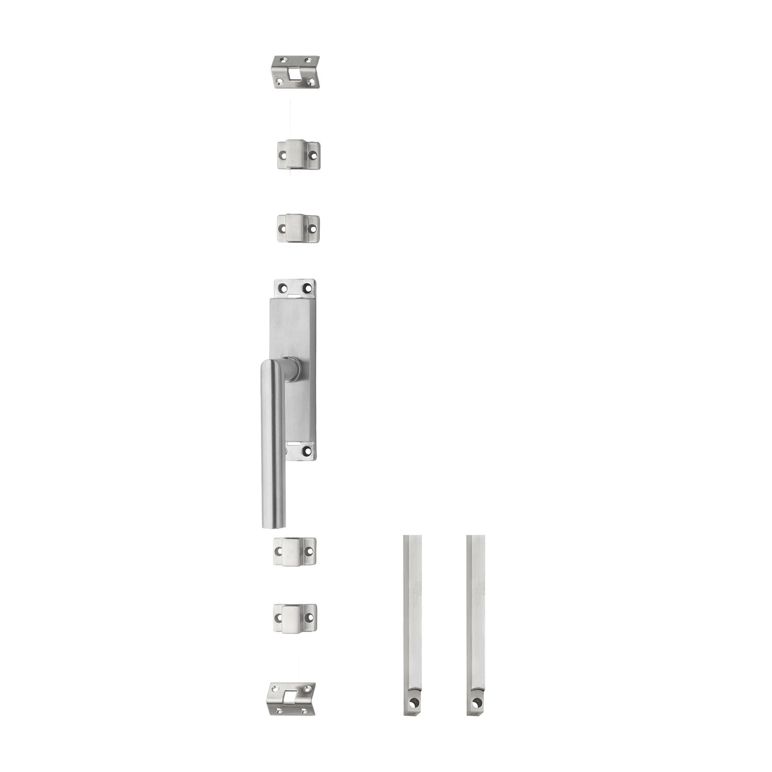 Intersteel Krukespagnolet links hoek 90° incl. stangenset - RVS