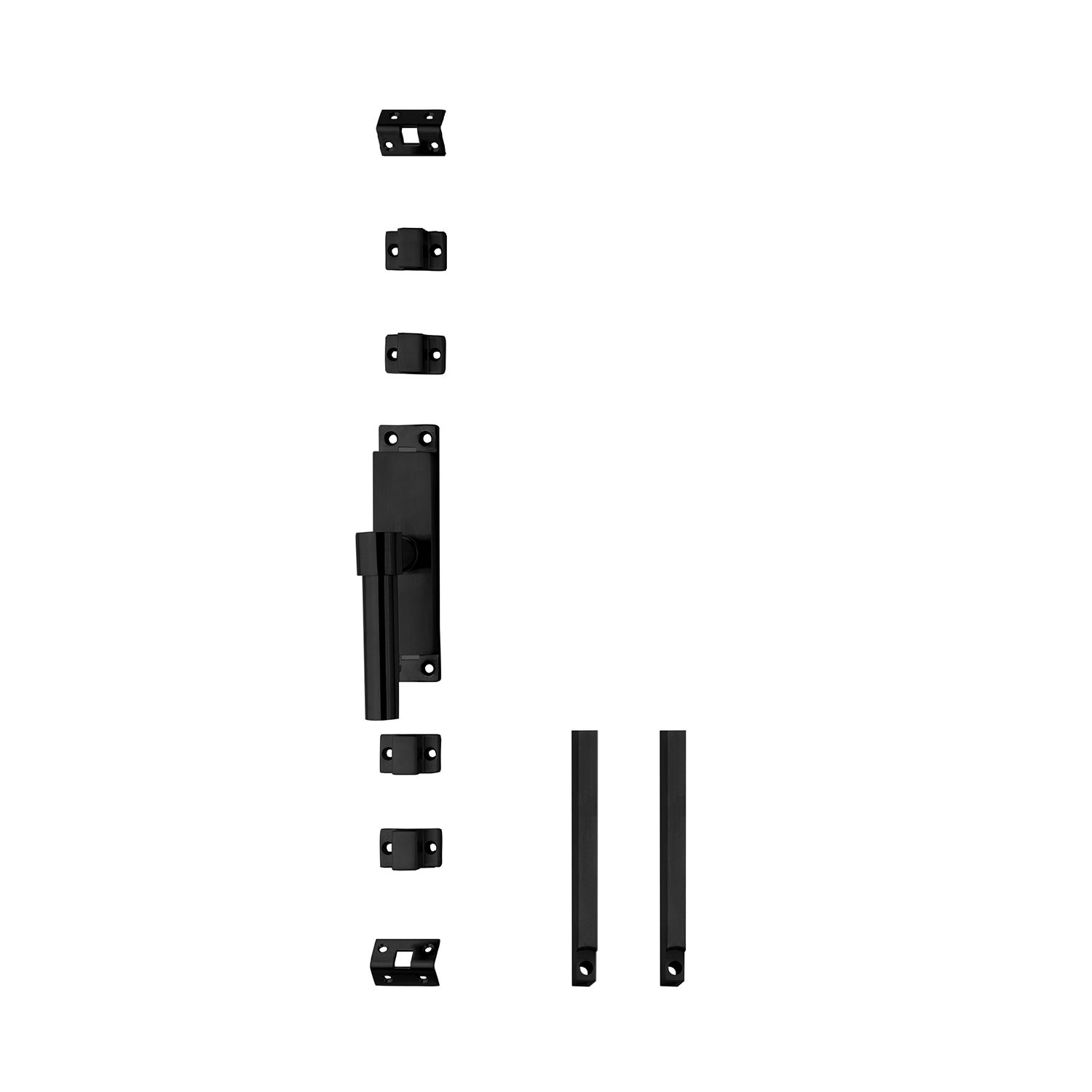 Intersteel Krukespagnolet links L-recht incl. stangenset - mat zwart