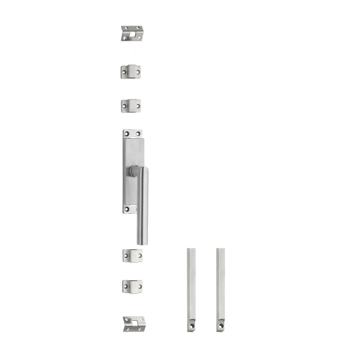 Intersteel Krukespagnolet rechts hoek 90° incl. stangenset - RVS