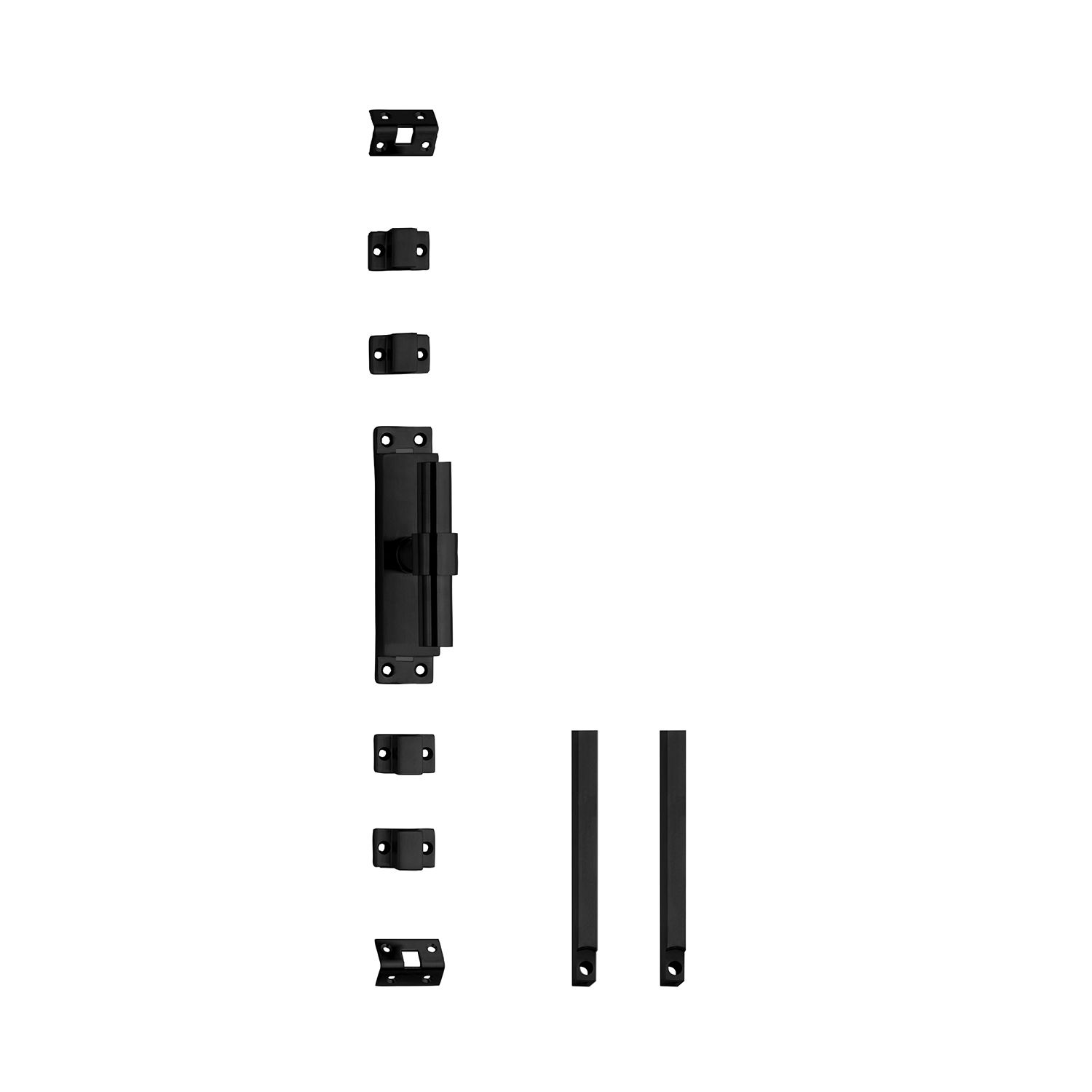Intersteel Krukespagnolet rechts T-recht incl. stangenset - mat zwart