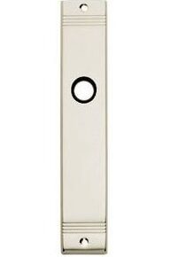 Intersteel Langschild recht met groef blind - nikkel