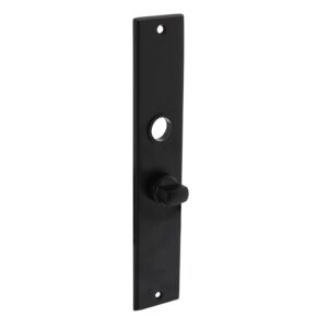 Intersteel Langschild renovatie rechthoekig met toilet-/badkamersluiting 55/8mm mat zwart