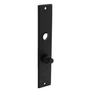 Intersteel Langschild renovatie rechthoekig met toilet-/badkamersluiting 63/8mm mat zwart