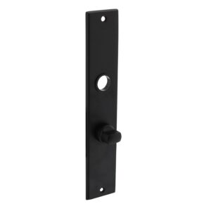 Intersteel Langschild renovatie rechthoekig met toilet-/badkamersluiting 72/8mm mat zwart