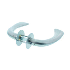 P&E P+E Deurkruk 'Erick' op ronde rozet 9mm stift rvs geborsteld