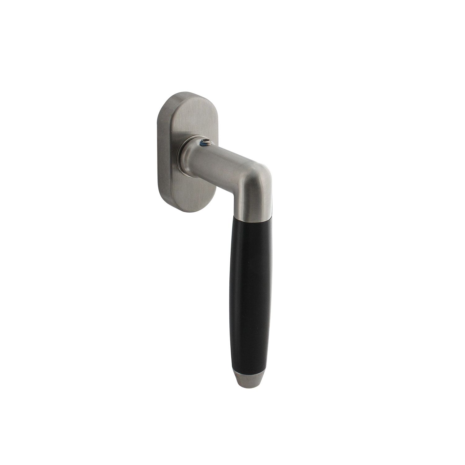 Intersteel Raamkruk Combinatie op ovale rozet RVS