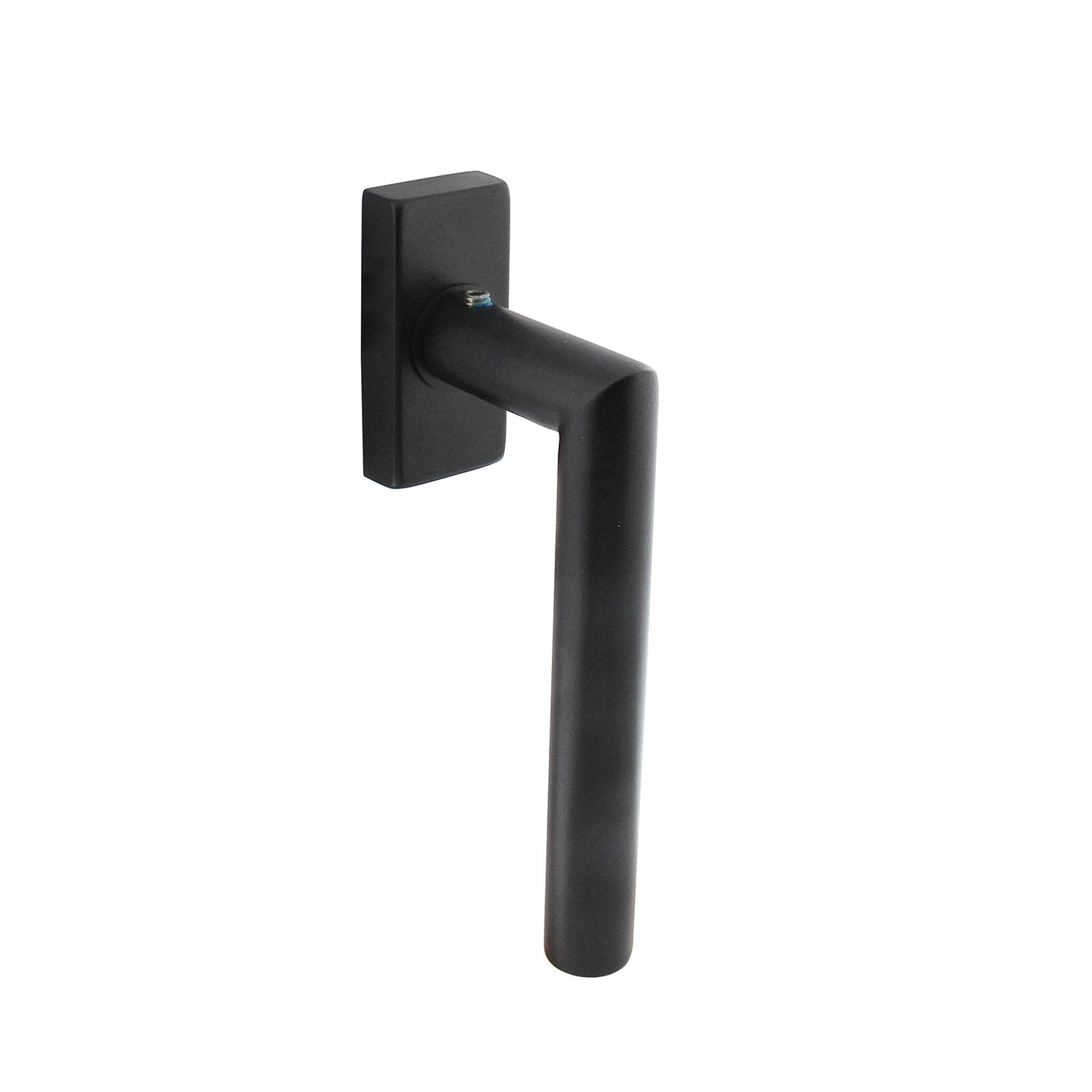 Intersteel Raamkruk Jura op rechthoekig rozet RVS/zwart