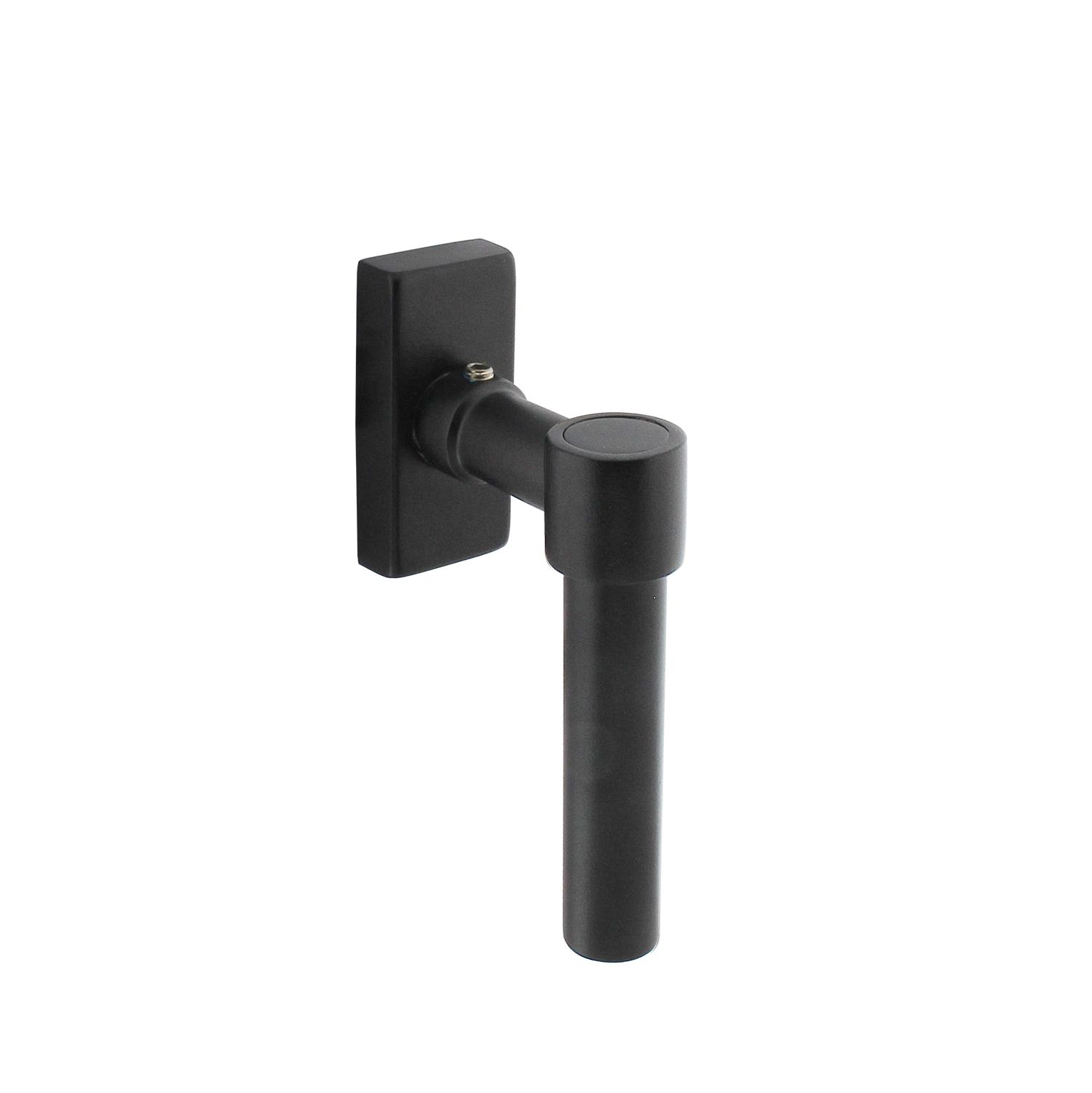 Intersteel Raamkruk L-vorm op rechthoekig rozet RVS/zwart