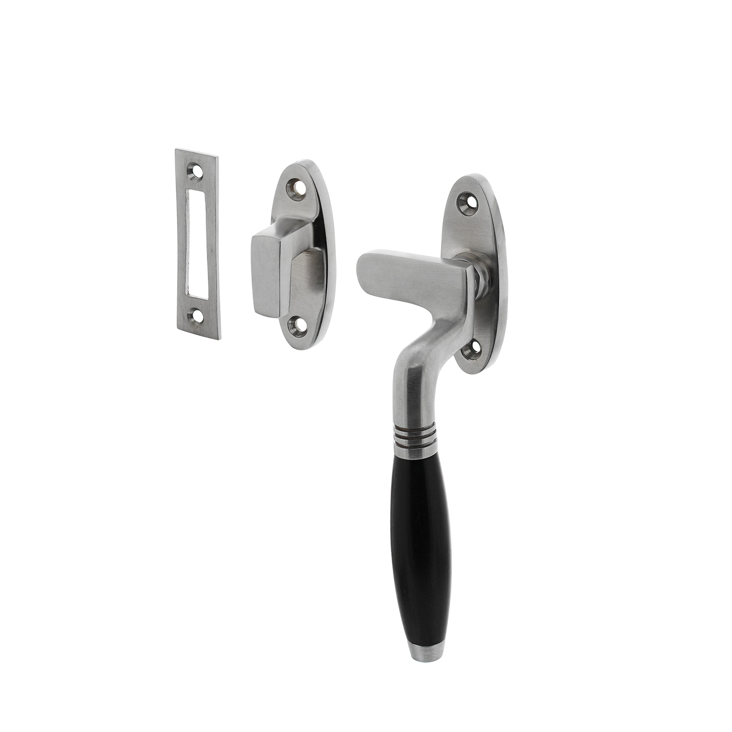 Intersteel Raamsluiting Ton chroom mat/ebbenhout - rechts