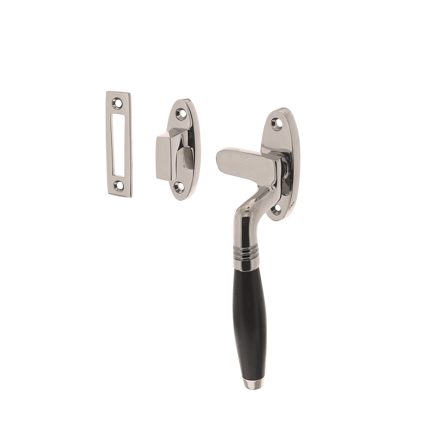 Intersteel Raamsluiting Ton nikkel/ebbenhout - rechts