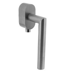 Intersteel SKG*** afsluitbare raamkruk hoek 90° op ovale rozet, stift 35mm - RVS