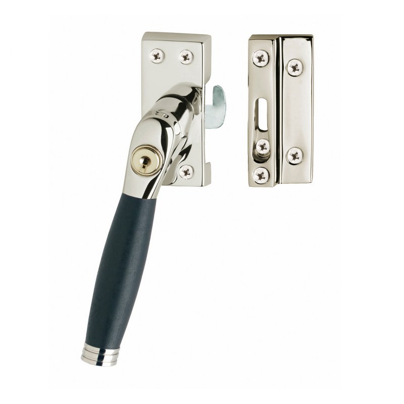 Intersteel Raamsluiting Ton 222 SKG1 afsluitbaar nikkel/ebbenhout - links