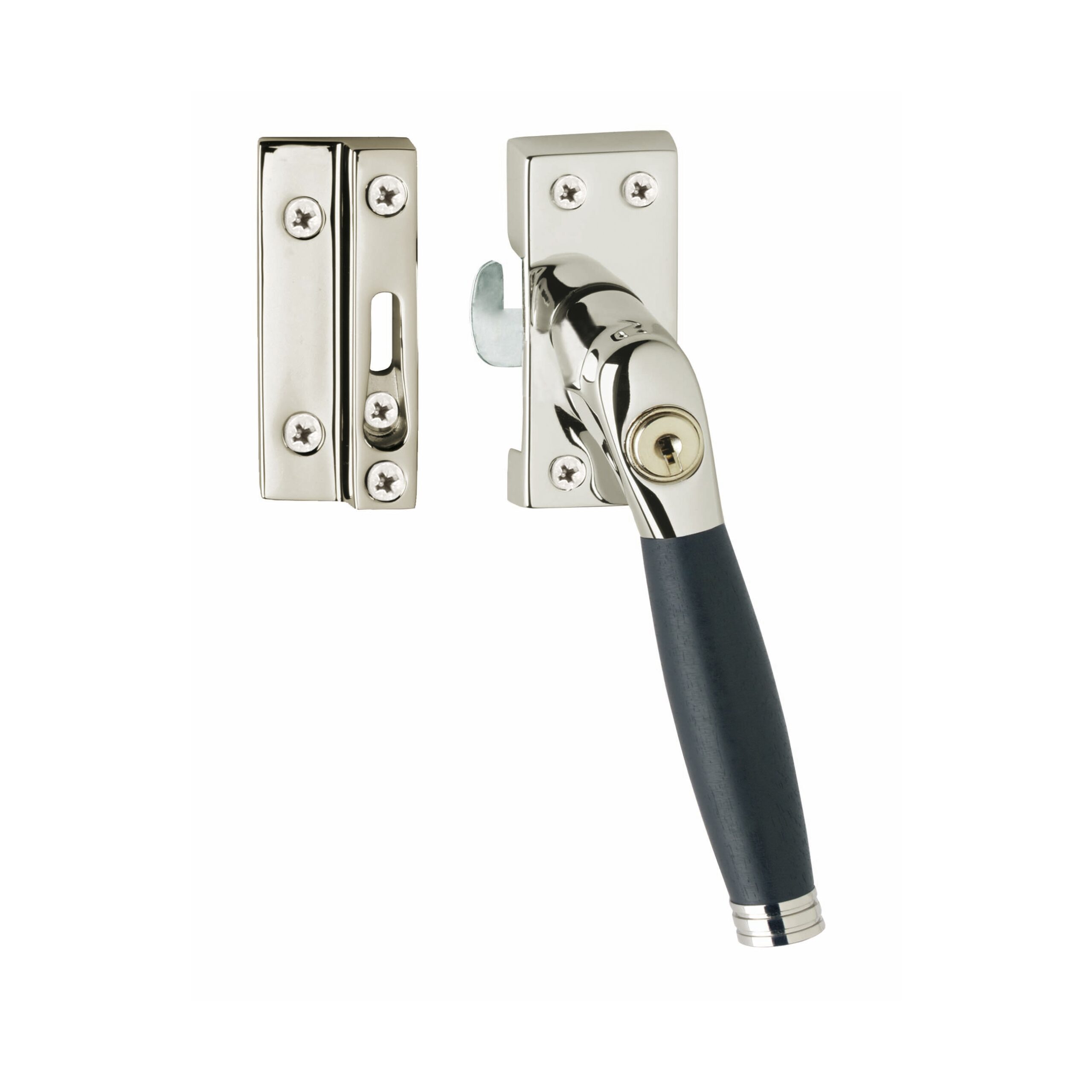 Intersteel Raamsluiting Ton 222 SKG1 afsluitbaar nikkel/ebbenhout - rechts