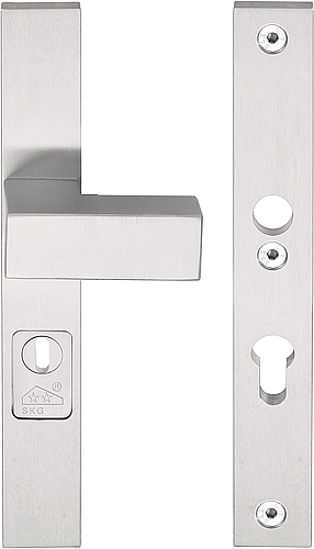 Formani SQUARE LSQ50-28KT massieve veiligheidsschilden met kerntrekbeveiliging knop/kruk SKG*** PC92 - mat RVS