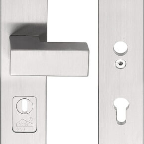 Formani SQUARE LSQ50-50KT massieve veiligheidsschilden met kerntrekbeveiliging knop/kruk SKG*** PC92 - mat RVS