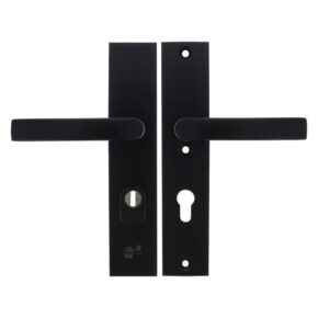 Starx Starx veiligheidsbeslag SKG3 achterdeur profielcilindergat 72mm met kerntrekbeveiliging aluminium/zwart