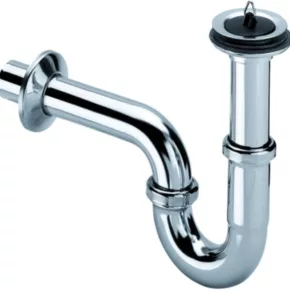 Viega plugbuissifon 1 1/4 inch x32 met muurbuis en roset Chroom