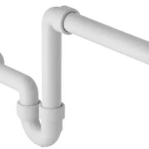 Geberit meubelsifon 1 1/2x40 mm m/verloop ring 11/4x11/2 inch Wit