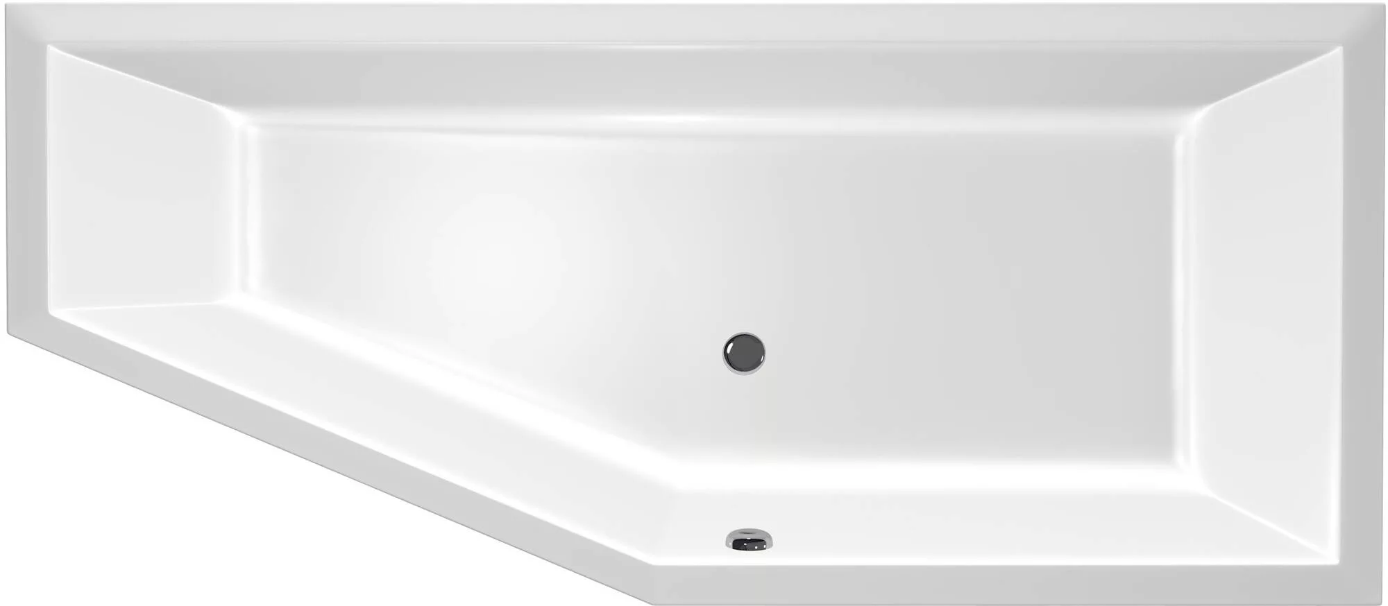 Xenz Society Compact Hoekbad rechts 180x80 cm Wit