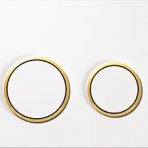 Geberit Omega 20 drukplaat wit/goud/wit tbv Geberit Omega inbouwreservoir 12cm