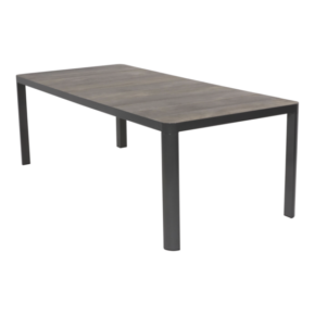 Tafel Castilla Negro, lengte 220 cm, breedte 100 cm, hoogte 74 cm