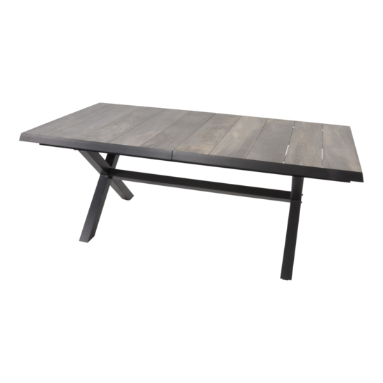 Uittrektafel Castilla Negro met kruispoot 204/264x102cm - Afbeelding 2