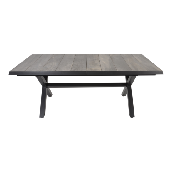 Uittrektafel Castilla Negro met kruispoot 204/264x102cm - Afbeelding 4