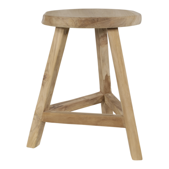 Boomstam krukje rond teak, diameter 35 cm