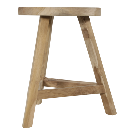 Boomstam krukje rond teak, diameter 35 cm - Afbeelding 4