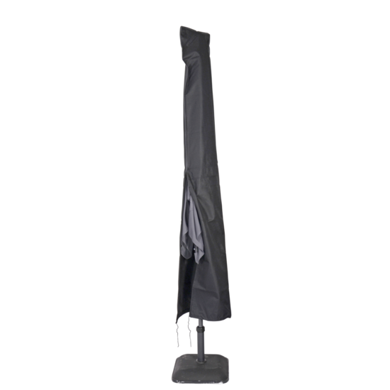 Beschermhoes voor parasol, zwart, polyester tot 4 meter doorsnee