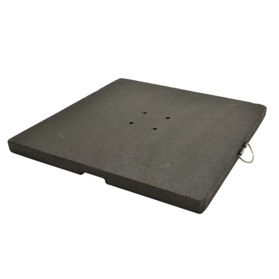 Parasolvoet vierkant, graniet, 90 kg / 80x80 cm antraciet met wielen