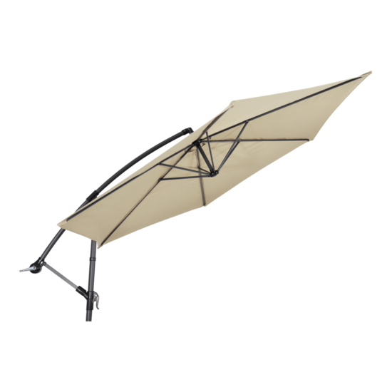 Zweefparasol Gemini, 3 meter, ecru - Afbeelding 2