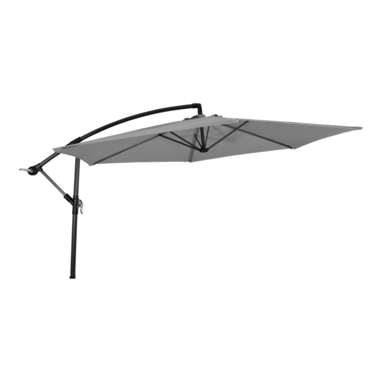 Zweefparasol Gemini, 3 meter, grijs
