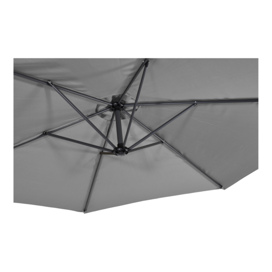 Zweefparasol Gemini, 3 meter, grijs - Afbeelding 3